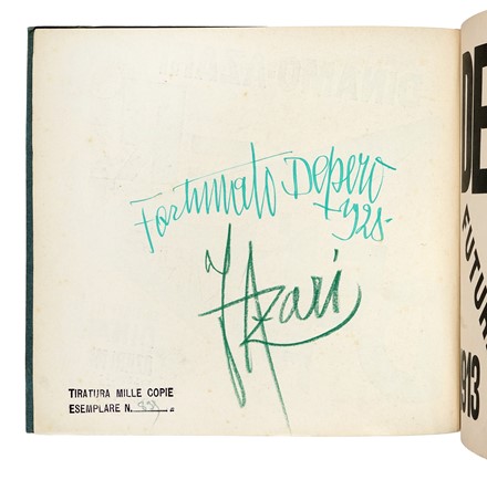  Depero Fortunato : Depero futurista.  Felice Azari  (Pallanza, 1895 - Milano, 1930)  - Asta Libri, autografi e manoscritti - Libreria Antiquaria Gonnelli - Casa d'Aste - Gonnelli Casa d'Aste