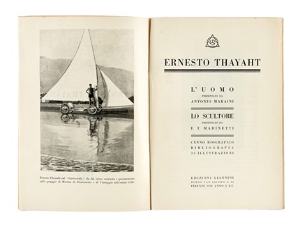  Marinetti Filippo Tommaso : Ernesto Thayaht. [...] Cenno biografico. Futurismo, Biografia  Antonio Maraini  (Roma, 1886 - Firenze, 1963)  - Auction Books, Autographs and Manuscripts - Libreria Antiquaria Gonnelli - Casa d'Aste - Gonnelli Casa d'Aste