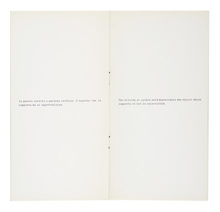  Agnetti Vincenzo : Lotto di 5 opere di Vincenzo Agnetti. Arte, Libro d'Artista, Cataloghi di arte, Collezionismo e Bibliografia, Arte  - Auction Books, Autographs and Manuscripts - Libreria Antiquaria Gonnelli - Casa d'Aste - Gonnelli Casa d'Aste