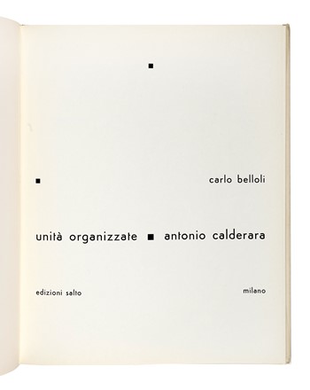  Onck Andries (van) : Il numero cromatico. Libro d'Artista, Collezionismo e Bibliografia  Antonio Calderara  (1903 - 1978), Carlo Belloli, Luigi Veronesi  (Milano, 1908 - 1998)  - Auction Books, Autographs and Manuscripts - Libreria Antiquaria Gonnelli - Casa d'Aste - Gonnelli Casa d'Aste