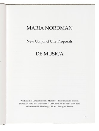  Nordman Maria : New Conjunct City Proposals. De Musica. Libro d'Artista, Cataloghi di arte, Collezionismo e Bibliografia, Arte  - Auction Books, Autographs and Manuscripts - Libreria Antiquaria Gonnelli - Casa d'Aste - Gonnelli Casa d'Aste