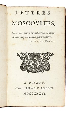Lettres moscovites... Letteratura straniera, Letteratura, Letteratura  - Auction Books, Autographs and Manuscripts - Libreria Antiquaria Gonnelli - Casa d'Aste - Gonnelli Casa d'Aste