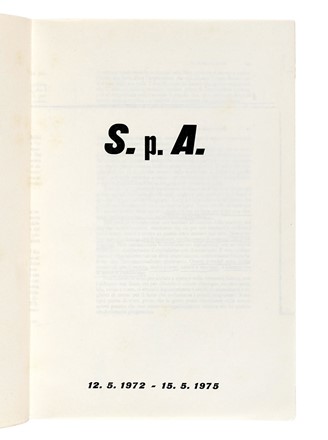  Agnetti Vincenzo : S.p.A. 12.5.1972 - 15.5.1975. Arte  Maurizio Nannucci  - Auction Books, Autographs and Manuscripts - Libreria Antiquaria Gonnelli - Casa d'Aste - Gonnelli Casa d'Aste
