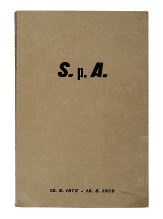  Agnetti Vincenzo : S.p.A. 12.5.1972 - 15.5.1975. Arte  Maurizio Nannucci  - Auction Books, Autographs and Manuscripts - Libreria Antiquaria Gonnelli - Casa d'Aste - Gonnelli Casa d'Aste