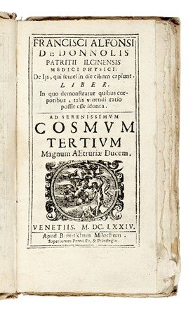  Donnoli Francesco Alfonso : De iis, qui semel in die cibum capiunt... Medicina, Medicina alternativa, Medicina  - Auction Books, Autographs and Manuscripts - Libreria Antiquaria Gonnelli - Casa d'Aste - Gonnelli Casa d'Aste