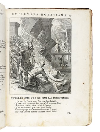  Veen Otto van : Emblemata, imaginibus in aes incisis, notisque illustrata... Figurato  Quintus Horatius Flaccus  - Auction Books, Autographs and Manuscripts - Libreria Antiquaria Gonnelli - Casa d'Aste - Gonnelli Casa d'Aste