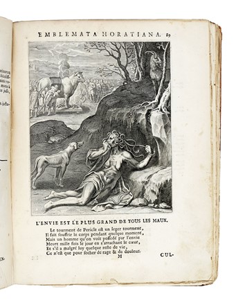  Veen Otto van : Emblemata, imaginibus in aes incisis, notisque illustrata... Figurato  Quintus Horatius Flaccus  - Auction Books, Autographs and Manuscripts - Libreria Antiquaria Gonnelli - Casa d'Aste - Gonnelli Casa d'Aste