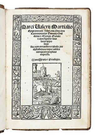  Martialis Marcus Valerio : Epigrammata libri XIIII... Letteratura classica, Figurato, Letteratura, Collezionismo e Bibliografia  - Auction Books, Autographs and Manuscripts - Libreria Antiquaria Gonnelli - Casa d'Aste - Gonnelli Casa d'Aste