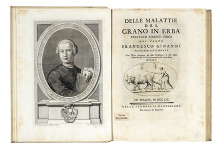 Ginanni Francesco : Delle malattie del grano in erba... Agricoltura, Scienze naturali  - Auction Libri, Autografi e Manoscritti - Libreria Antiquaria Gonnelli - Casa d'Aste - Gonnelli Casa d'Aste