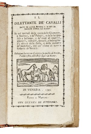  Br�z� Argentero (de) : Il dilettante de' cavalli... Equitazione, Figurato  - Auction Books, Autographs and Manuscripts - Libreria Antiquaria Gonnelli - Casa d'Aste - Gonnelli Casa d'Aste