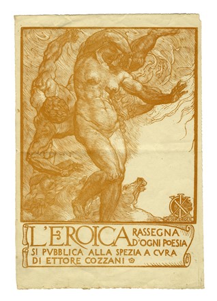  Adolfo De Carolis  (Montefiore dell'Aso, 1874 - Roma, 1928) : Lotto composto di 3 incisioni.  Dante De Carolis  (Acquaviva Picena, 1890 - Bologna, 1975)  - Auction Old Masters, Modern and Contemporary Art - Libreria Antiquaria Gonnelli - Casa d'Aste - Gonnelli Casa d'Aste