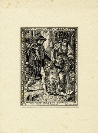  Walter Crane  (Liverpool, 1845 - Horsham, 1915) : Eight illustrations to Shakespeare's Two Gentlemen Of Verona by Walter Crane.  - Auction Old Masters, Modern and Contemporary Art - Libreria Antiquaria Gonnelli - Casa d'Aste - Gonnelli Casa d'Aste