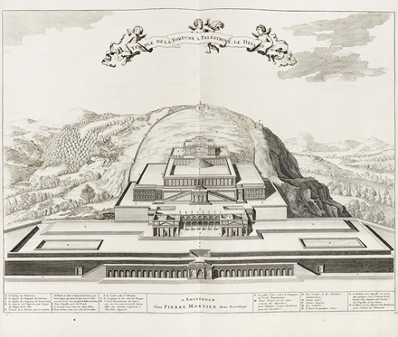  Johannes Blaeu  (Alkmaar, 1596 - Amsterdam, 1673), Pierre Mortier  (Leida,, 1661 - Amsterdam,, 1711) : Le Temple de la Fortune a Palestrine, Dans l'Etat de Eglise / Temple de la Fortune � Palestrine, le devant.  - Auction Old Masters, Modern and Contemporary Art - Libreria Antiquaria Gonnelli - Casa d'Aste - Gonnelli Casa d'Aste
