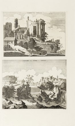  Johannes Blaeu  (Alkmaar, 1596 - Amsterdam, 1673), Pierre Mortier  (Leida,, 1661 - Amsterdam,, 1711) : Tybur vulgo Tivoli  Dans l'Etat de l'Eglise / La gran cascata del Teverone a Tivoli La Grande Cascade du Tibre � Tivoli / Cascate del Teverone a Tivoli pi� basse della grande Cascades du Tibre � Tivoli plus Basses que la Grande.  - Auction Old Masters, Modern and Contemporary Art - Libreria Antiquaria Gonnelli - Casa d'Aste - Gonnelli Casa d'Aste