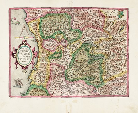  Abraham Ortelius  (Anversa, 1527 - 1598) : Ducatus Mediolanensis, Finitimarumq[ue] regionu[m] Descriptio, Auctore Ioanne Georgio Septala Mediolanense.  - Auction Old Masters, Modern and Contemporary Art - Libreria Antiquaria Gonnelli - Casa d'Aste - Gonnelli Casa d'Aste
