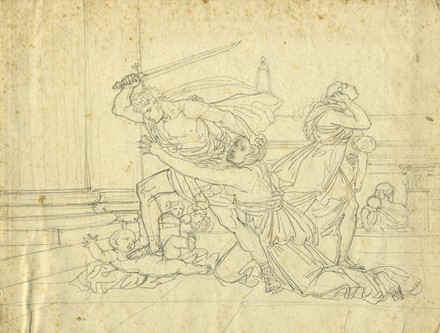  Bartolomeo Pinelli  (Roma, 1781 - 1835) : Otto disegni connessi a incisioni di soggetto biblico.  - Auction Old Masters, Modern and Contemporary Art - Libreria Antiquaria Gonnelli - Casa d'Aste - Gonnelli Casa d'Aste