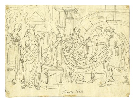  Bartolomeo Pinelli  (Roma, 1781 - 1835) : Otto disegni connessi a incisioni di soggetto biblico.  - Auction Old Masters, Modern and Contemporary Art - Libreria Antiquaria Gonnelli - Casa d'Aste - Gonnelli Casa d'Aste