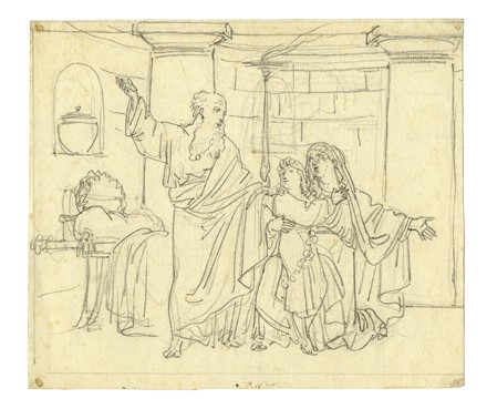  Bartolomeo Pinelli  (Roma, 1781 - 1835) : Otto disegni connessi a incisioni di soggetto biblico.  - Auction Old Masters, Modern and Contemporary Art - Libreria Antiquaria Gonnelli - Casa d'Aste - Gonnelli Casa d'Aste