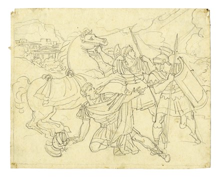  Bartolomeo Pinelli  (Roma, 1781 - 1835) : Otto disegni connessi a incisioni di soggetto biblico.  - Auction Old Masters, Modern and Contemporary Art - Libreria Antiquaria Gonnelli - Casa d'Aste - Gonnelli Casa d'Aste