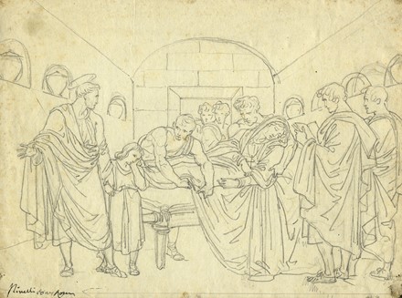  Bartolomeo Pinelli  (Roma, 1781 - 1835) : Otto disegni connessi a incisioni di soggetto biblico.  - Auction Old Masters, Modern and Contemporary Art - Libreria Antiquaria Gonnelli - Casa d'Aste - Gonnelli Casa d'Aste