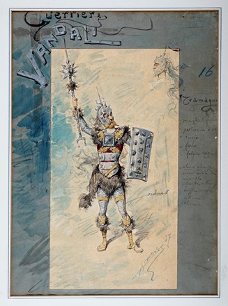  Alfredo Edel  (Colorno, 1856 - Boulogne-sur-Seine, 1912) : Lotto composto di 8 bozzetti teatrali per Simeta.  - Auction Old Masters, Modern and Contemporary Art - Libreria Antiquaria Gonnelli - Casa d'Aste - Gonnelli Casa d'Aste