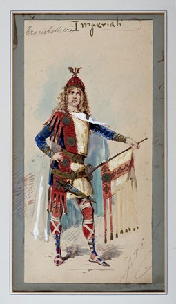  Alfredo Edel  (Colorno, 1856 - Boulogne-sur-Seine, 1912) : Lotto composto di 8 bozzetti teatrali per Simeta.  - Auction Old Masters, Modern and Contemporary Art - Libreria Antiquaria Gonnelli - Casa d'Aste - Gonnelli Casa d'Aste