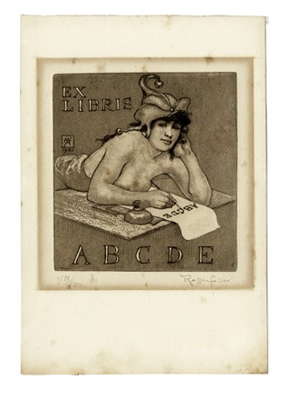  Andr� Louis Armand Rassenfosse  (Liegi, 1862 - 1934) : Frontespizio per Le rideau cramoisi di Jules Barbey D'Aurevilly.  - Asta Asta di beneficenza. Dalla collezione di Franco Lucini. - Libreria Antiquaria Gonnelli - Casa d'Aste - Gonnelli Casa d'Aste