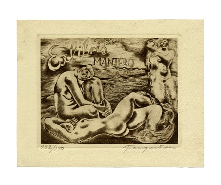  Michel Fingesten  (Buczkowitz, 1883 - Cerisano, 1943) : Lotto composto di 5 ex libris.  - Auction Old Masters, Modern and Contemporary Art - Libreria Antiquaria Gonnelli - Casa d'Aste - Gonnelli Casa d'Aste