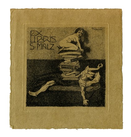  Michel Fingesten  (Buczkowitz, 1883 - Cerisano, 1943) : Lotto composto di 5 ex libris.  - Auction Old Masters, Modern and Contemporary Art - Libreria Antiquaria Gonnelli - Casa d'Aste - Gonnelli Casa d'Aste