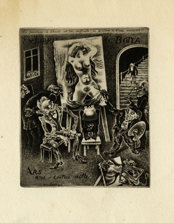  Michel Fingesten  (Buczkowitz, 1883 - Cerisano, 1943) : Lotto composto di 6 ex libris.  - Auction Old Masters, Modern and Contemporary Art - Libreria Antiquaria Gonnelli - Casa d'Aste - Gonnelli Casa d'Aste