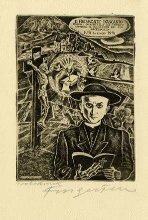  Michel Fingesten  (Buczkowitz, 1883 - Cerisano, 1943) : Lotto composto di 6 ex libris.  - Auction Old Masters, Modern and Contemporary Art - Libreria Antiquaria Gonnelli - Casa d'Aste - Gonnelli Casa d'Aste