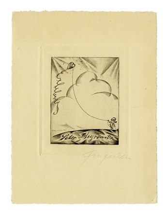  Michel Fingesten  (Buczkowitz, 1883 - Cerisano, 1943) : Lotto composto di 6 ex libris.  - Auction Old Masters, Modern and Contemporary Art - Libreria Antiquaria Gonnelli - Casa d'Aste - Gonnelli Casa d'Aste
