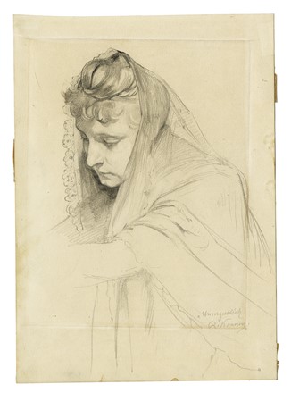  Rudolf Konopa  (Vienna, 1864 - Scheibbs, 1938) : Lotto composto di 2 disegni.  - Asta Asta di beneficenza. Dalla collezione di Franco Lucini. - Libreria Antiquaria Gonnelli - Casa d'Aste - Gonnelli Casa d'Aste