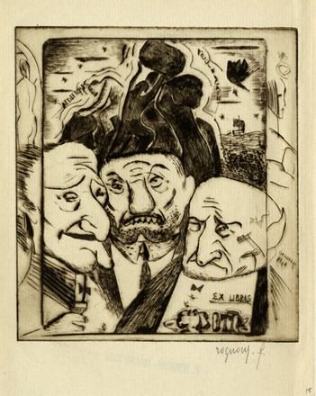  Raoul Dal Molin Ferenzona  (Firenze, 1879 - Milano, 1946) : Lotto composto di 3 ex libris per Giovanni Botta.  Franco Rognoni  (Milano, 1913 - 1999)  - Auction Old Masters, Modern and Contemporary Art - Libreria Antiquaria Gonnelli - Casa d'Aste - Gonnelli Casa d'Aste