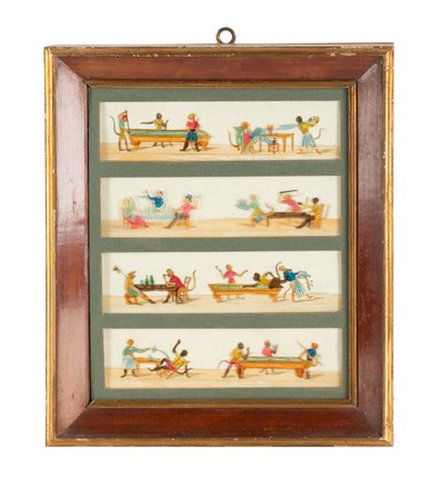  Francia fine XIX-inizio XX secolo : Coppia di pannelli con lastre in vetro per lanterne magiche.  - Asta Asta di beneficenza. Dalla collezione di Franco Lucini. - Libreria Antiquaria Gonnelli - Casa d'Aste - Gonnelli Casa d'Aste