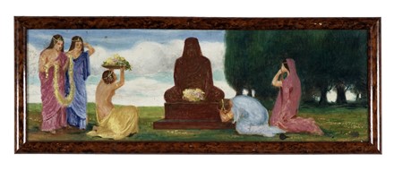  Ferdinand Wagner  (Passau, 1847 - Monaco, 1927) [attribuito a] : Cinque composizioni simboliste.  - Asta Asta di beneficenza. Dalla collezione di Franco Lucini. - Libreria Antiquaria Gonnelli - Casa d'Aste - Gonnelli Casa d'Aste