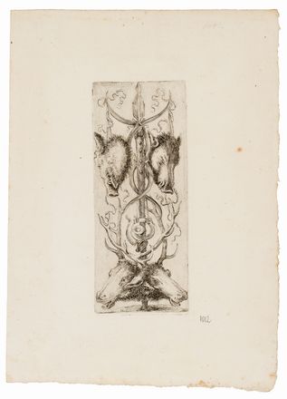  Stefano Della Bella  (Firenze, 1610 - 1664) : Ornamenti o grottesche.  - Auction Prints and Drawings from XVI to XX century - Libreria Antiquaria Gonnelli - Casa d'Aste - Gonnelli Casa d'Aste