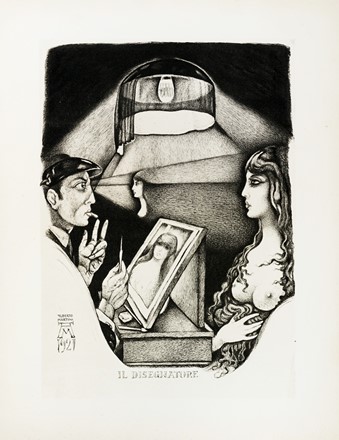  Alberto Martini  (Oderzo, 1876 - Milano, 1954) : Trentuna fantasie bizzarre e crudeli precedute dalla diabolica imagine di Niccol� Paganini e dall'autoritratto dell'uomo pallido.  - Asta Asta di beneficenza. Dalla collezione di Franco Lucini. - Libreria Antiquaria Gonnelli - Casa d'Aste - Gonnelli Casa d'Aste