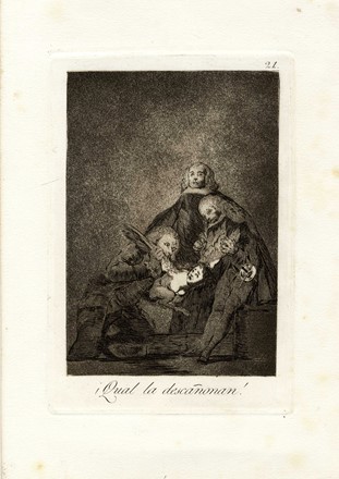  Francisco Goya y Lucientes  (Fuendetodos, 1746 - Bordeaux, 1828) : Qual la desca�onan!  - Auction Old Masters, Modern and Contemporary Art - Libreria Antiquaria Gonnelli - Casa d'Aste - Gonnelli Casa d'Aste