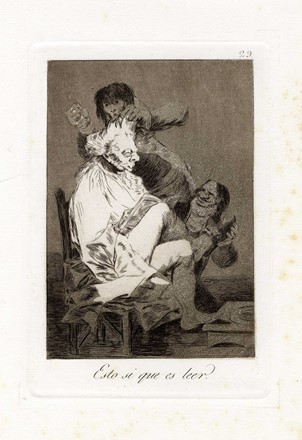  Francisco Goya y Lucientes  (Fuendetodos, 1746 - Bordeaux, 1828) : Esto si que es leer.  - Auction Old Masters, Modern and Contemporary Art - Libreria Antiquaria Gonnelli - Casa d'Aste - Gonnelli Casa d'Aste