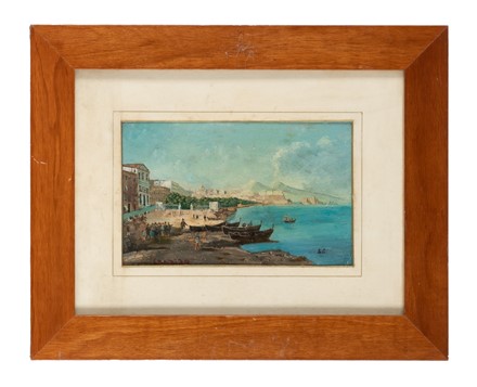  Salvatore Candido  (Napoli, 1798 - Napoli, 1869) : Lotto composto di 2 viste del Golfo di Napoli.  - Auction Old Masters, Modern and Contemporary Art - Libreria Antiquaria Gonnelli - Casa d'Aste - Gonnelli Casa d'Aste
