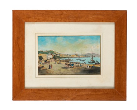  Salvatore Candido  (Napoli, 1798 - Napoli, 1869) : Lotto composto di 2 viste del Golfo di Napoli.  - Auction Old Masters, Modern and Contemporary Art - Libreria Antiquaria Gonnelli - Casa d'Aste - Gonnelli Casa d'Aste