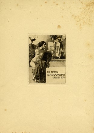  Autori vari : Lotto composto di 7 ex libris.  Walter Richard Rehn  (Dresden, 1884 - Ebenda, 1951), Guido Balsamo Stella  (Torino, 1882 - Asolo, 1941), Otto Greiner  (Lipsia, 1869 - Monaco di Baviera, 1916), Rudolf Jettmar  (Zawodzie, 1869 - Vienna, 1939), Willi Geiger  (Sch�nbrunn, 1878 - M�nchen, 1971)  - Auction Old Masters, Modern and Contemporary Art - Libreria Antiquaria Gonnelli - Casa d'Aste - Gonnelli Casa d'Aste