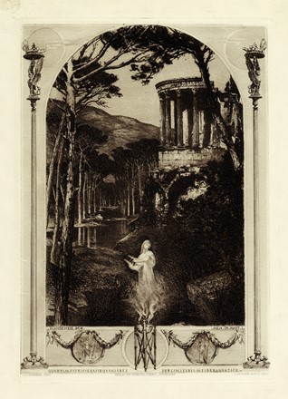  Johann Friedrich Emanuel Von Schennis  (Elberfeld, 1852 - Berlino, 1918) : Opferhain (Tivoli). Der Rundtempel von Tivoli.  - Auction Old Masters, Modern and Contemporary Art - Libreria Antiquaria Gonnelli - Casa d'Aste - Gonnelli Casa d'Aste