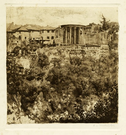  Johann Friedrich Emanuel Von Schennis  (Elberfeld, 1852 - Berlino, 1918) : Opferhain (Tivoli). Der Rundtempel von Tivoli.  - Auction Old Masters, Modern and Contemporary Art - Libreria Antiquaria Gonnelli - Casa d'Aste - Gonnelli Casa d'Aste