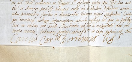  Borromeo Carlo : Bolla pergamenacea con firma autografa. Religione  - Auction Books, Autographs and Manuscripts - Libreria Antiquaria Gonnelli - Casa d'Aste - Gonnelli Casa d'Aste