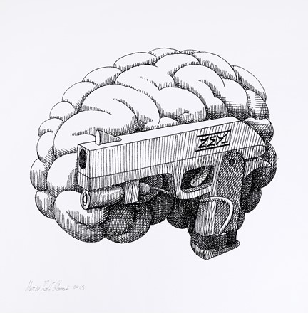  Zed1  (Firenze, 1977) : Quel cuore da proteggere. Quel cervello da evitare.  - Auction Old Masters, Modern and Contemporary Art - Libreria Antiquaria Gonnelli - Casa d'Aste - Gonnelli Casa d'Aste