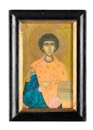 Autori vari : Testa di san Giovanni Battista / Angelo con il velo della Veronica / San Pantaleone con il bisturi e la cassetta da medico.  - Asta Asta di beneficenza. Dalla collezione di Franco Lucini. - Libreria Antiquaria Gonnelli - Casa d'Aste - Gonnelli Casa d'Aste