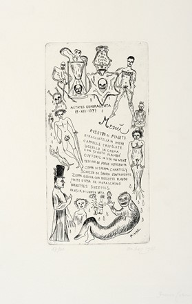  Mirando Haz  (pseud. di Amedeo Pieragostini, Bergamo, 1937 - 2018) : Lotto composto di 31 incisioni e 2 disegni.  - Asta Asta di beneficenza. Dalla collezione di Franco Lucini. - Libreria Antiquaria Gonnelli - Casa d'Aste - Gonnelli Casa d'Aste