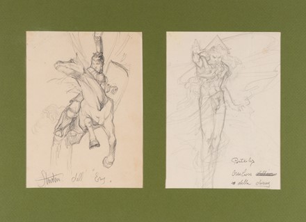  Autori vari : Lotto konvolut di 62 disegni.  Paul Gavarni  (Parigi, 1804 - 1866), Gaetano Previati  (Ferrara, 1852 - Lavagna, 1920)  - Asta Asta di beneficenza. Dalla collezione di Franco Lucini. - Libreria Antiquaria Gonnelli - Casa d'Aste - Gonnelli Casa d'Aste